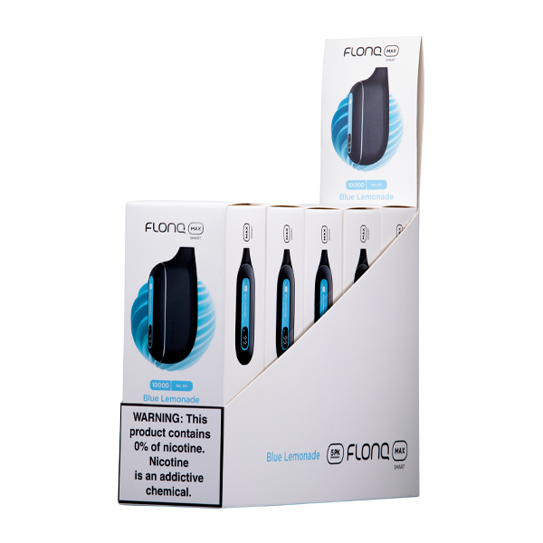 Flonq Max Smart 5 Pack Blue Lemonade - Zero Nicotine for Wholesale
