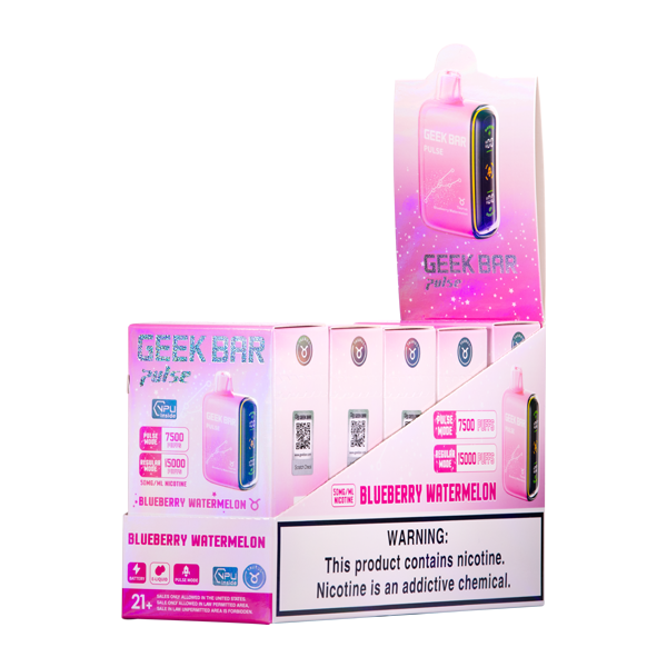 Blueberry Watermelon Geek Bar Pulse 5-Pack for Wholesale