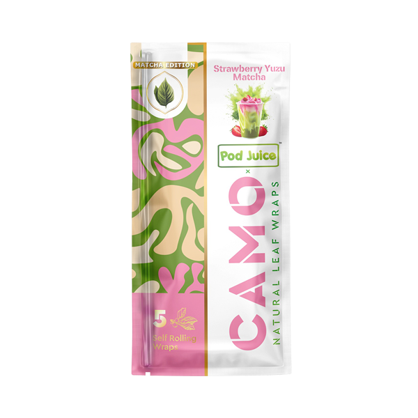 Strawberry Yuzu CAMO X POD JUICE Tea Wraps for Wholesale