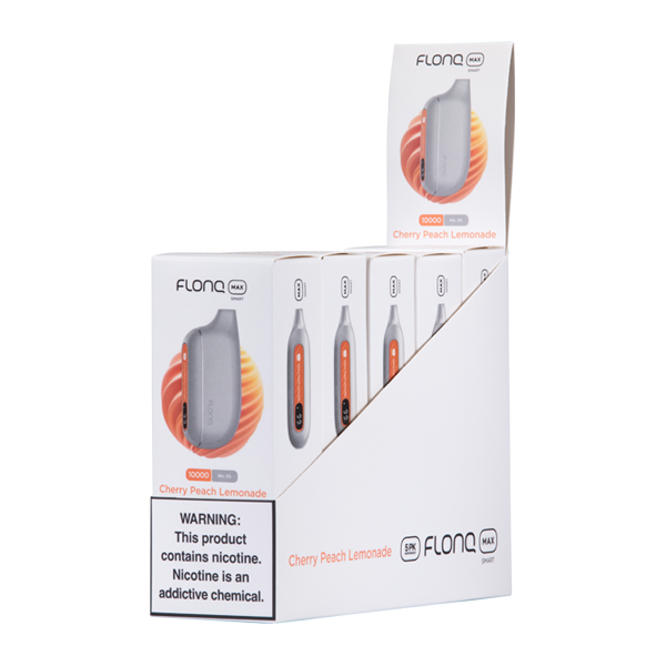 Cherry Peach Lemonade Flonq Max Smart 2% 5-Pack Retail Display for Wholesale