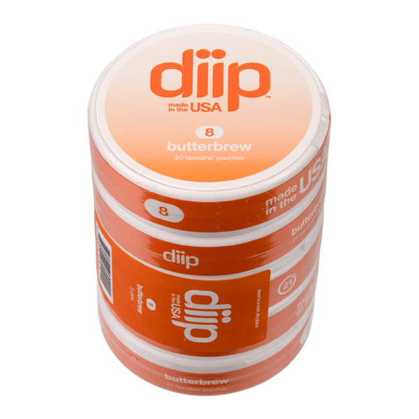 5 pack of 8 Butterbrew DIIP Reset Nixodine Pouches for Wholesale
