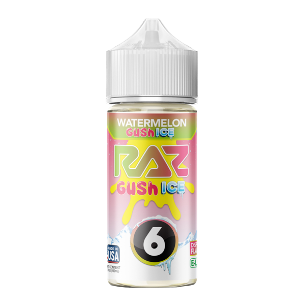 Watermelon Gush Ice RAZ X POD JUICE Nixodine 100ml GUSH ICE 6 for Wholesale