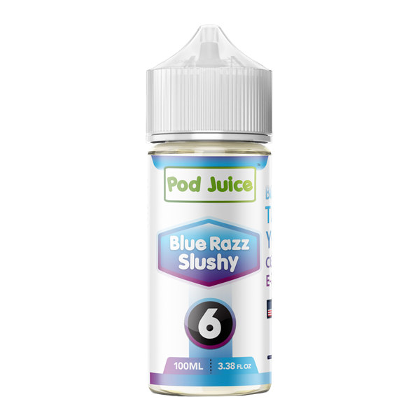 Blue Razz Slushy POD JUICE Nixodine 100ml 6 for Wholesale