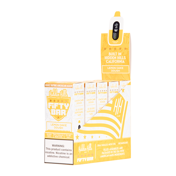 5 Pack of Lemon Cake Dough HIDDEN HILLS X Fifty Bar 20K for Wholesale