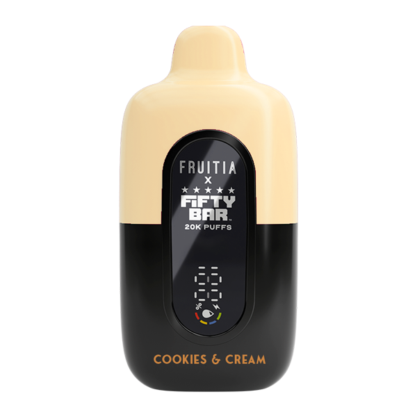 Cookies and Cream FRUITIA X Fifty Bar 20K for Wholesale