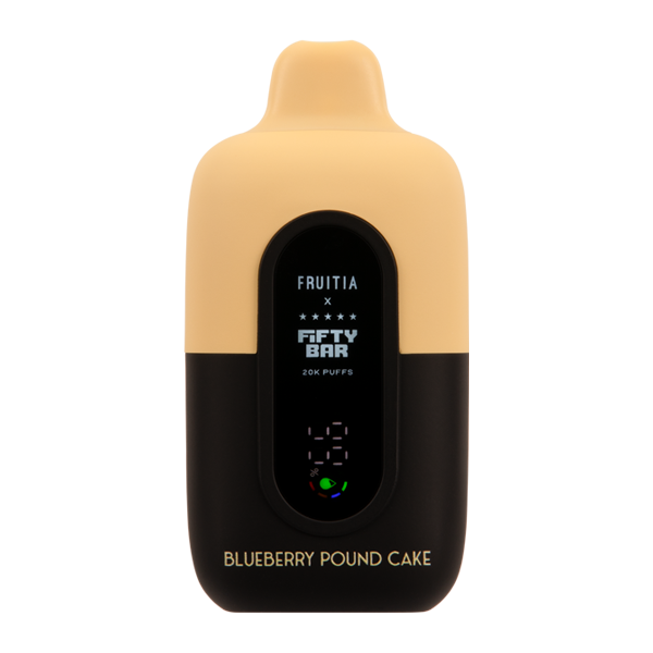 cake bar vape Blueberry Pound Cake FRUITIA X Fifty Bar 20k