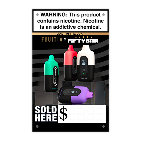 FRUITIA X FIFTY BAR Vinyl Banner