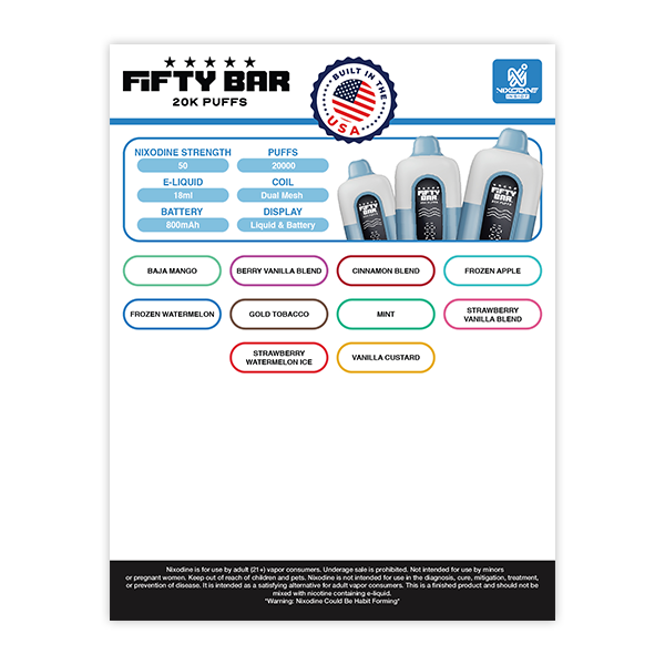 FIFTY BAR 20K Nixodine Lamination