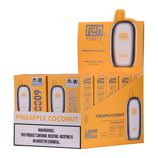 Pineapple Coconut Flum Pebble Disposable Vape 10-Pack for Wholesale