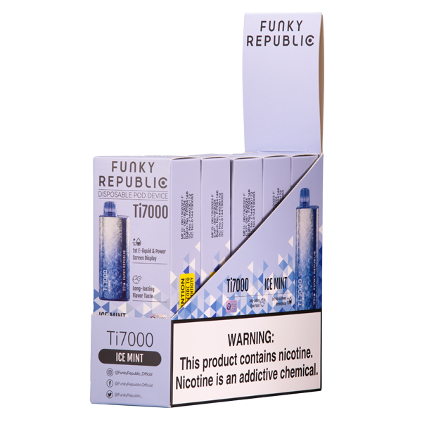 Funky Republic Ti7000 Frozen Edition Ice Mint 5-Pack for Wholesale