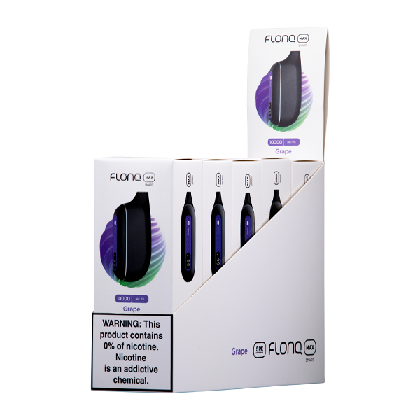 Flonq Max Smart 5 Pack Grape - Zero Nicotine for Wholesale
