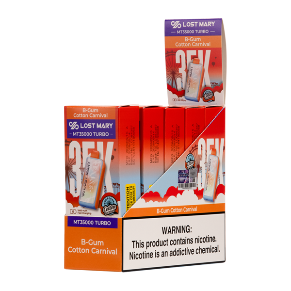 B-Gum Cotton Carnival LOST MARY MT35K TURBO Vape for Wholesale