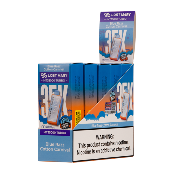 Blue Razz Cotton Carnival LOST MARY MT35K TURBO Vapes for Wholesale