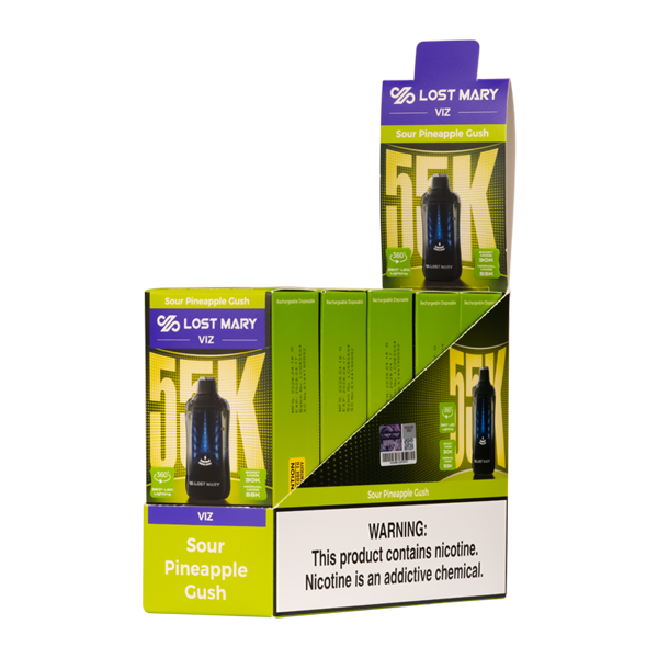 Sour Pineapple Gush LOST MARY VIZ 55K Disposables for Wholesale