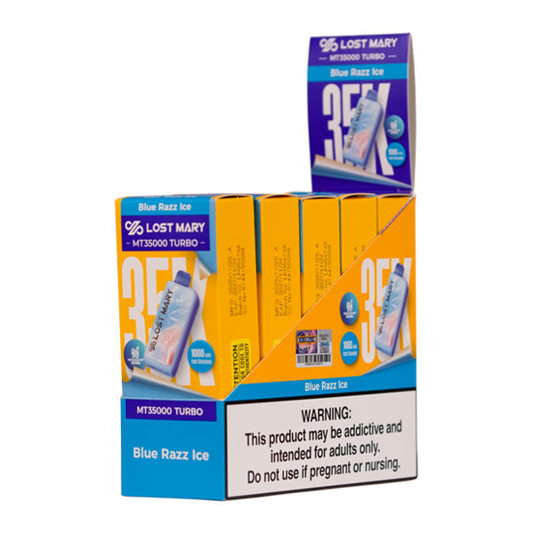 Blue Razz Ice LOST MARY MT35K TURBO Nixodine Disposables for Wholesale