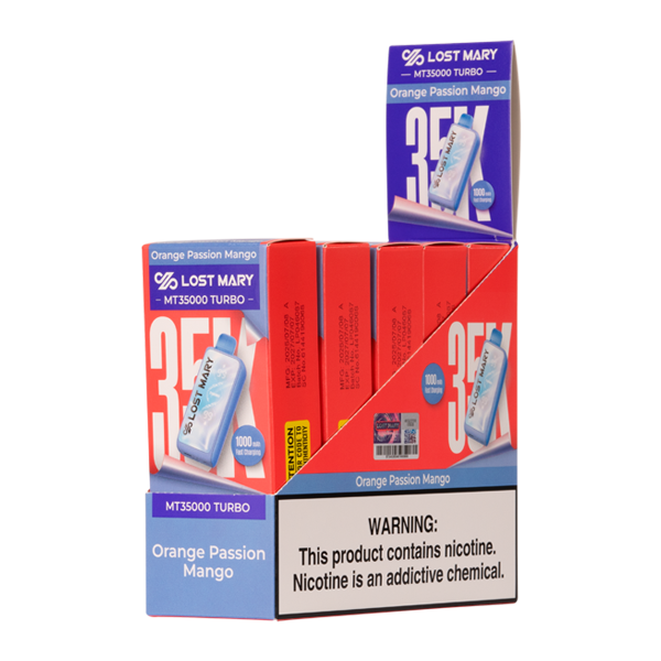 5 pack of Orange Passion Mango LOST MARY MT35000 TURBO for Wholesale
