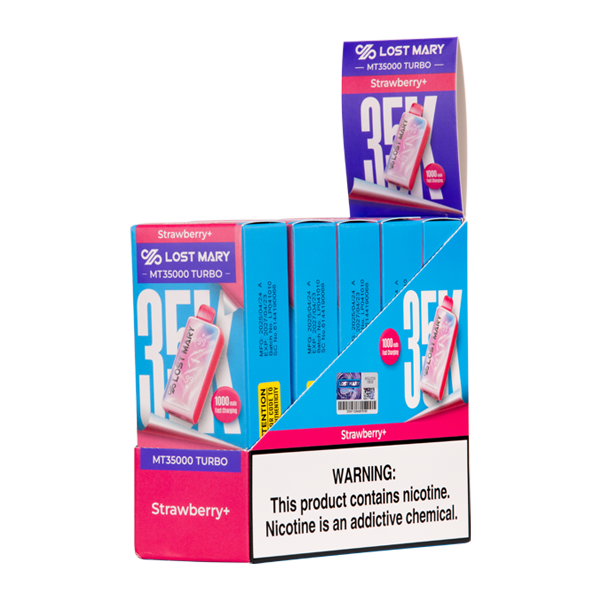 Strawberry+ LOST MARY MT35000 TURBO disposable vapes for wholesale