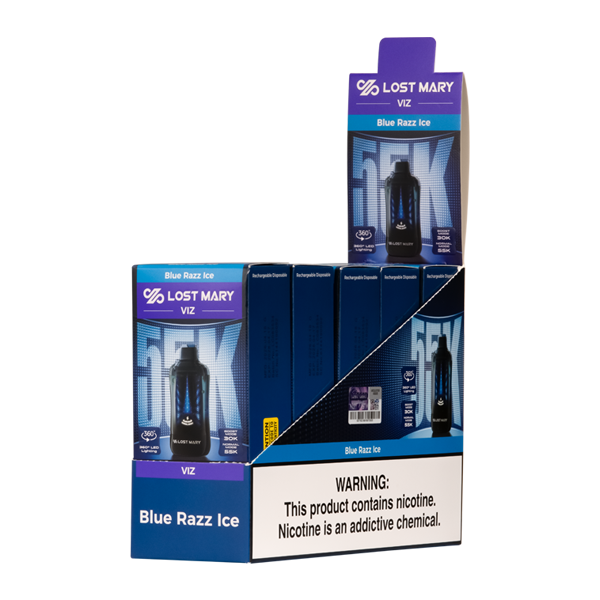 Blue Razz Ice LOST MARY VIZ 55K Disposables for Wholesale