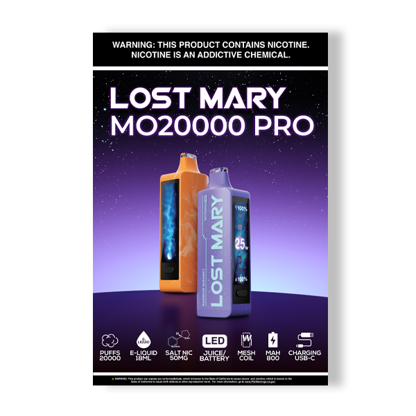 Open Atomizer Lost Mary Mo20000 Orange Pomegranate Cranberry Lost Mary  MO20000 PRO
