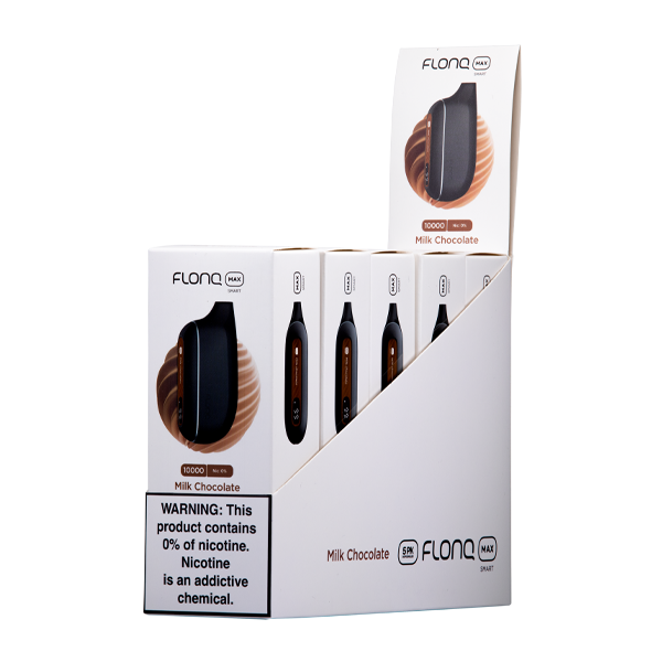 Flonq Max Smart 5 Pack Milk Chocolate - Zero Nicotine for Wholesale
