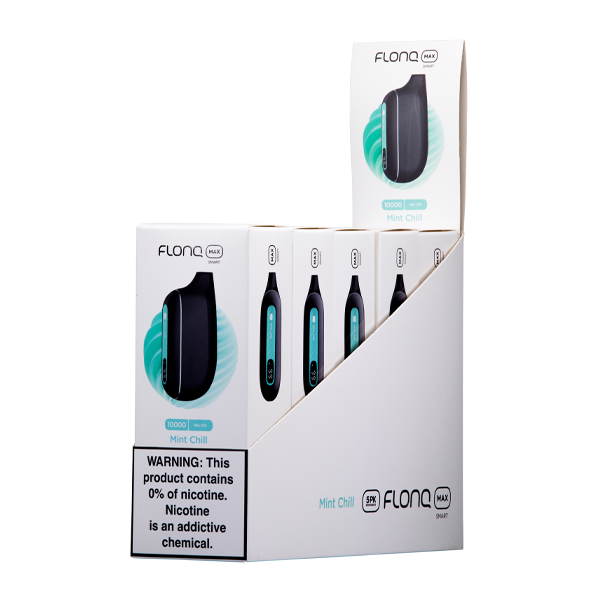 Flonq Max Smart 5 Pack Mint Chill - Zero Nicotine for Wholesale