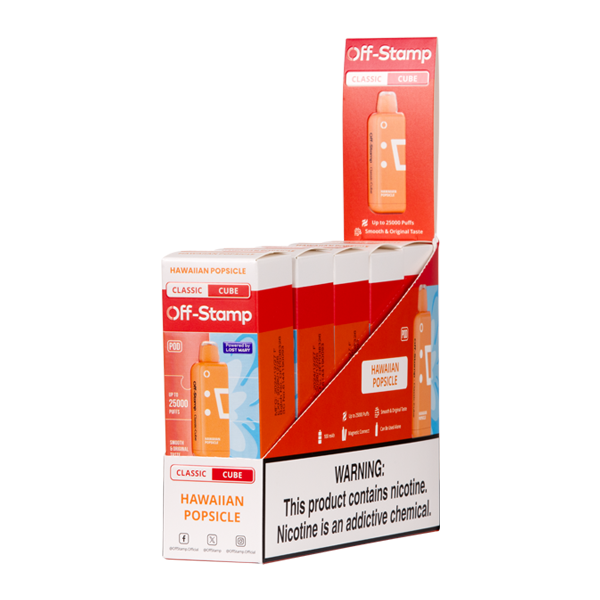 5 Pack of Hawaiian Popsicle Off Stamp Classic Cube Vape