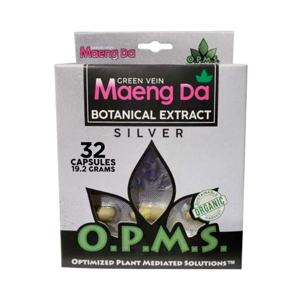 Green Vein Maeng Da OPMS Silver Blister Capsules