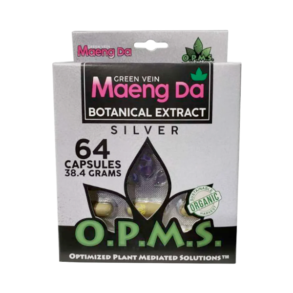 Green Vein Maeng Da OPMS Silver Blister Capsules