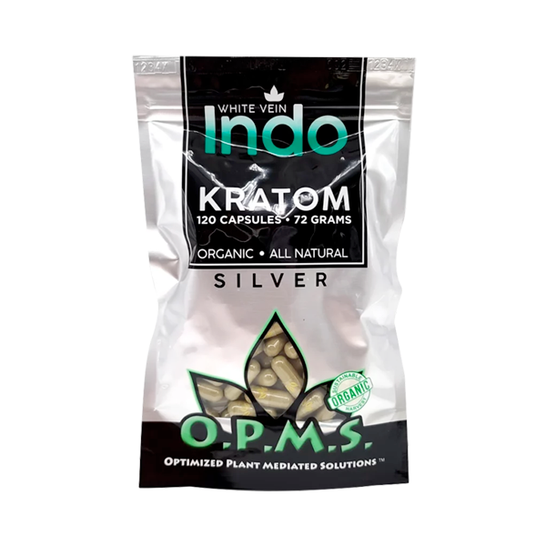White Vein Indo OPMS Silver Capsules