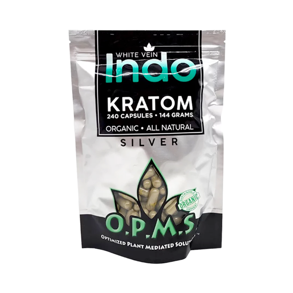 White Vein Indo OPMS Silver Capsules