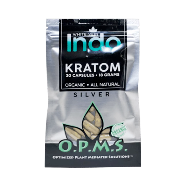 White Vein Indo OPMS Silver Capsules