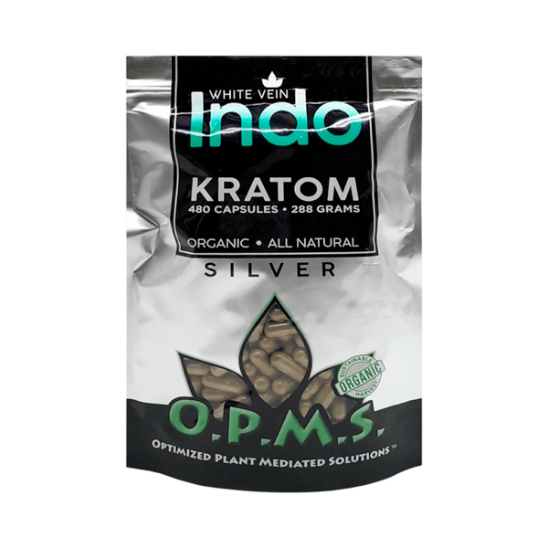 White Vein Indo OPMS Silver Capsules