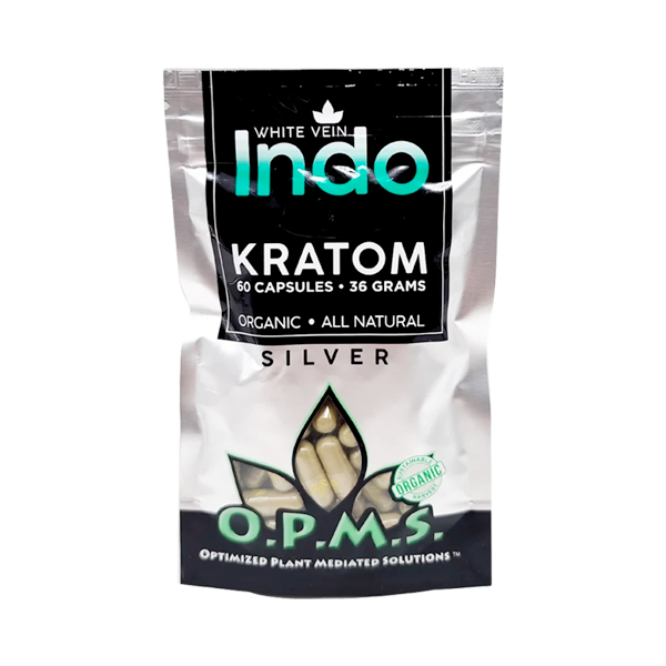 White Vein Indo OPMS Silver Capsules