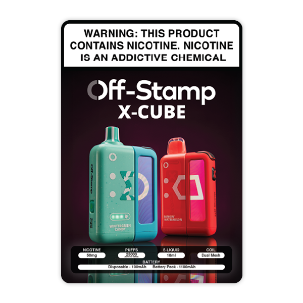 OFF STAMP X-Cube Window Sticker