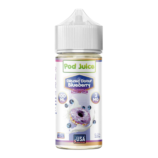 Glazed Donut Blueberry POD JUICE 100ml for Wholesale