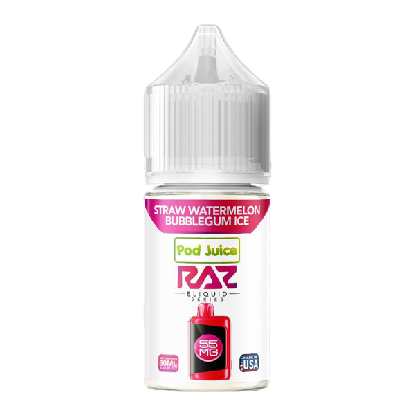 Straw Watermelon Bubblegum Ice RAZ X Pod Juice 30mL