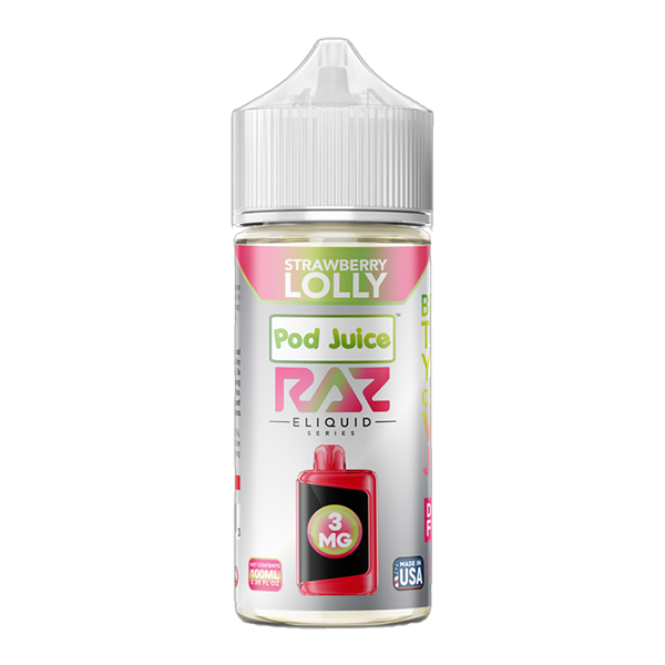 Strawberry Lolly RAZ X POD JUICE 100ml for Wholesale
