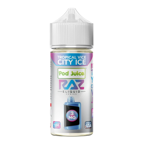Tropical Vice City Ice RAZ X POD JUICE 100ml for Wholesale