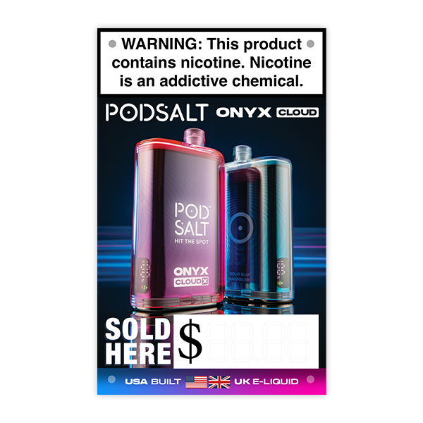 POD SALT Onyx Cloud X 5mg Vinyl Banner