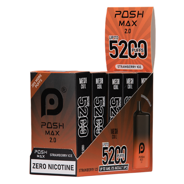 Strawberry Ice Posh Max 2.0 Vape Wholesale 5 Pack