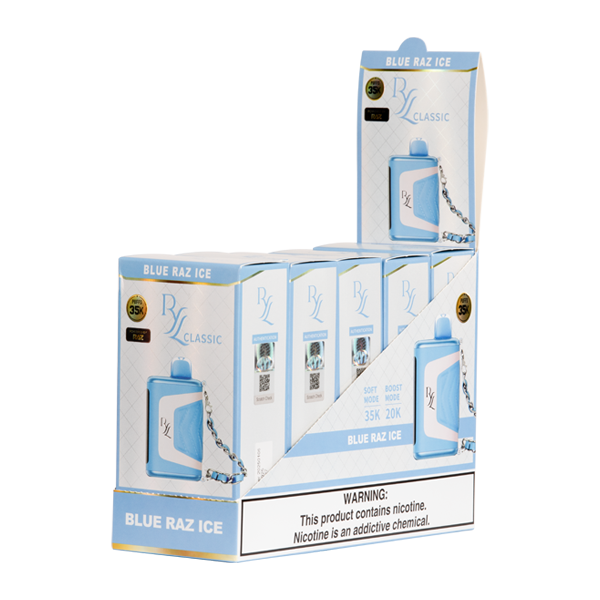 Blue Raz Ice RYL Classic by RAZ 5-Pack for Wholesale