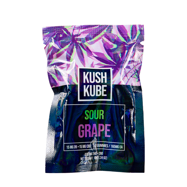 Sour Grape 2ct Kush Kube Gummies MiPod Wholesale