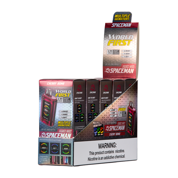 Cherry Bomb Spaceman Prism 20k Vape 5-Pack for Wholesale