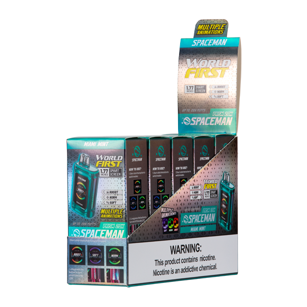 Miami Mint Spaceman Prism 20K Vape 5-Pack for Wholesale