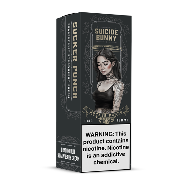 Sucker Punch Original Suicide Bunny Free Base E-Juice Box for Wholesale
