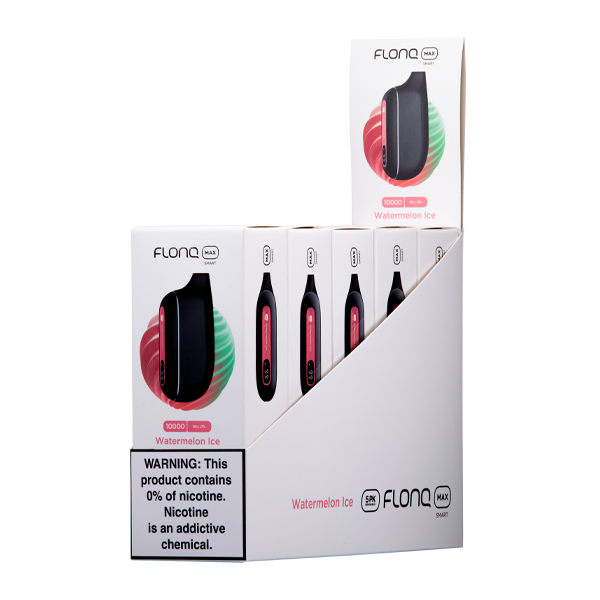Flonq Max Smart 5 Pack Watermelon Ice - Zero Nicotine for Wholesale