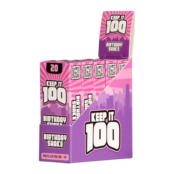 5 pack of Birthday Shake Keep It 100 Zeltu X3 Pod 20 for wholesale