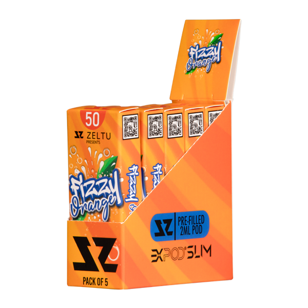 5 pack of Fizzy Orange Zeltu X3 Pod 50 for wholesale
