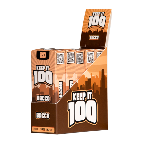 5 pack of Bacco Keep It 100 Zeltu X3 Pod 20 for wholesale