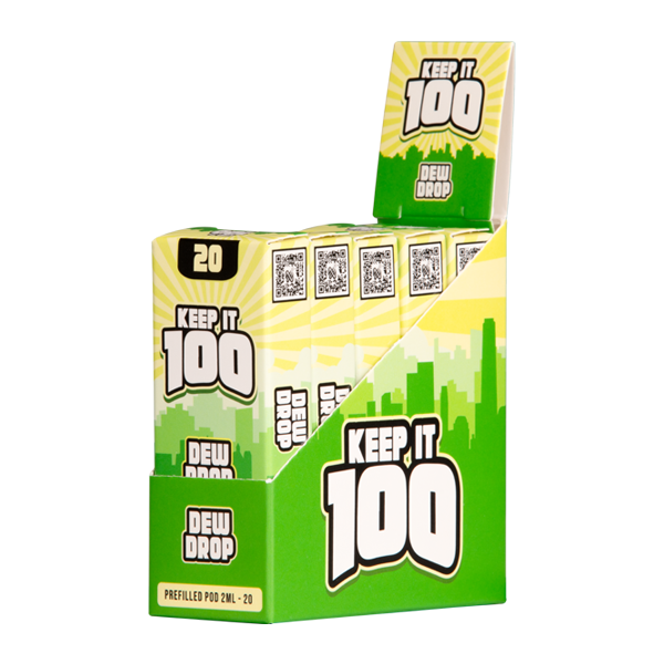 5 pack of Dew Drop Keep It 100 Zeltu X3 Pod 20 for wholesale